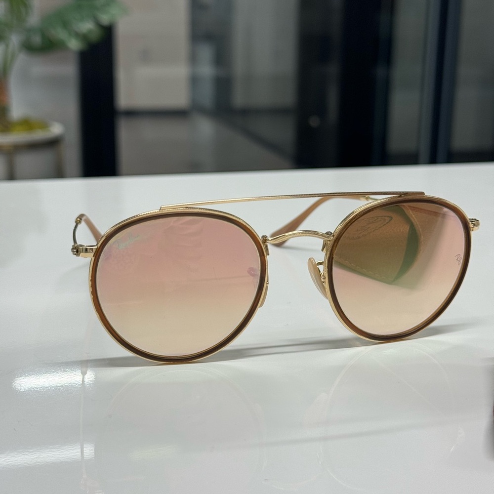 Round Double Bridge RayBan sunglasses